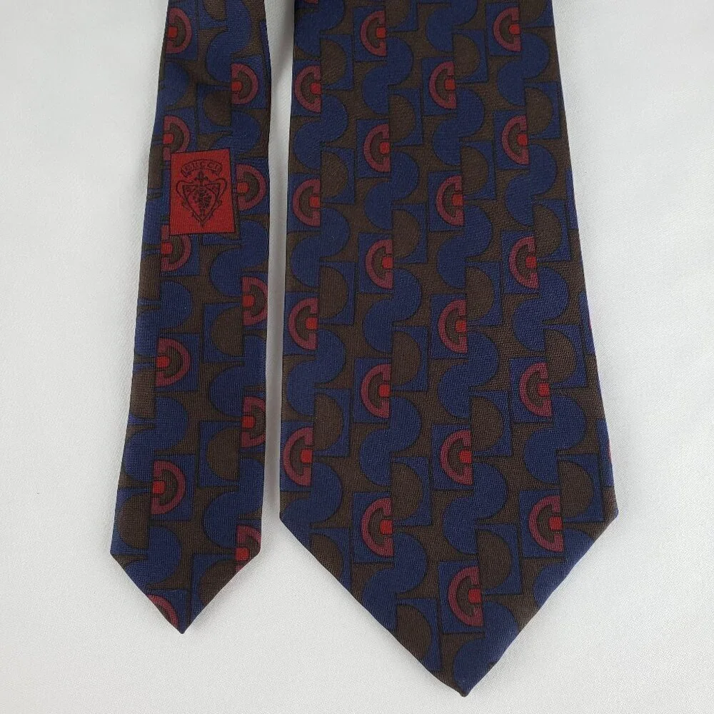 Gucci Blue Silk Mens Tie 3.5